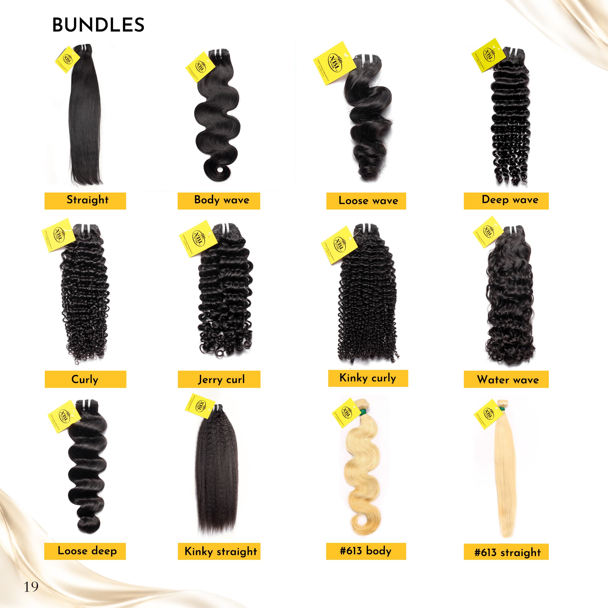 XBL Hair human hair bundles collection